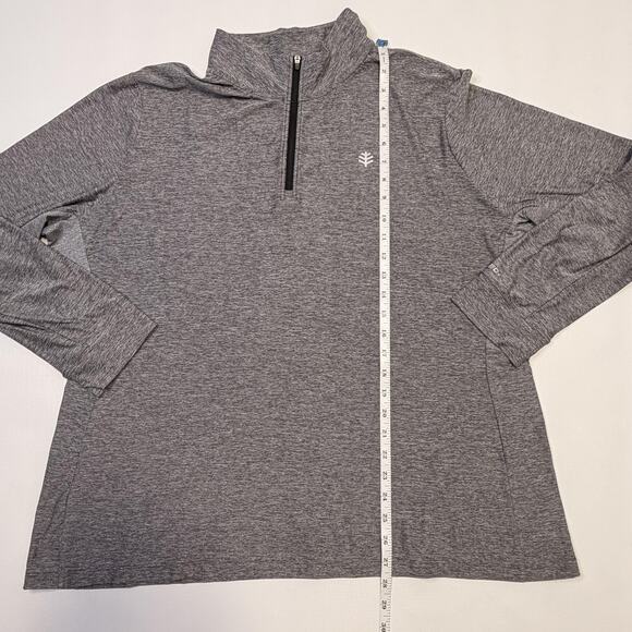 Coolibar Pullover Womens 2XL Gray Dev Fitness 1/4 Zip UPF 50+ Sun Protection - Picture 8 of 11